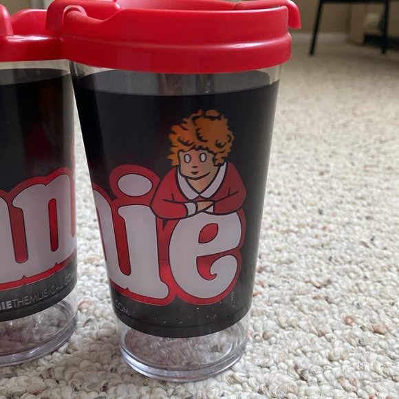 Vintage Anne The Musical Travel Tumbler NYC Broadway Show Collectible Cup w Lid - Picture 2 of 12